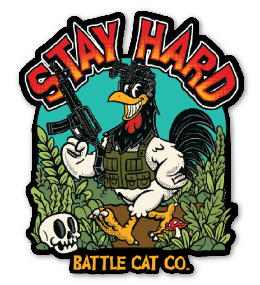 Stay Hard - Sticker – Battle Cat Co.