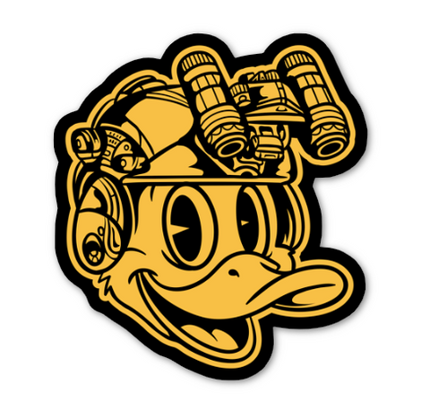 The Battle Duck Head (Single Color) - Sticker