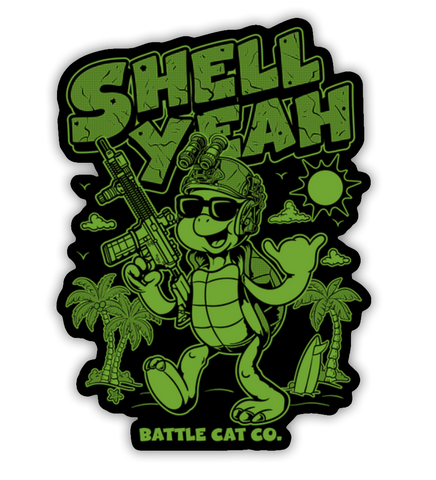 Shell Yeah - Sticker – Battle Cat Co.