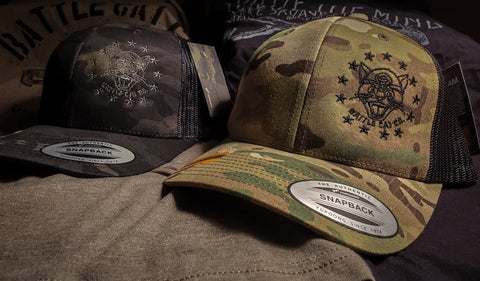 Tactical Battle Cat Logo Hat - Multicam Black